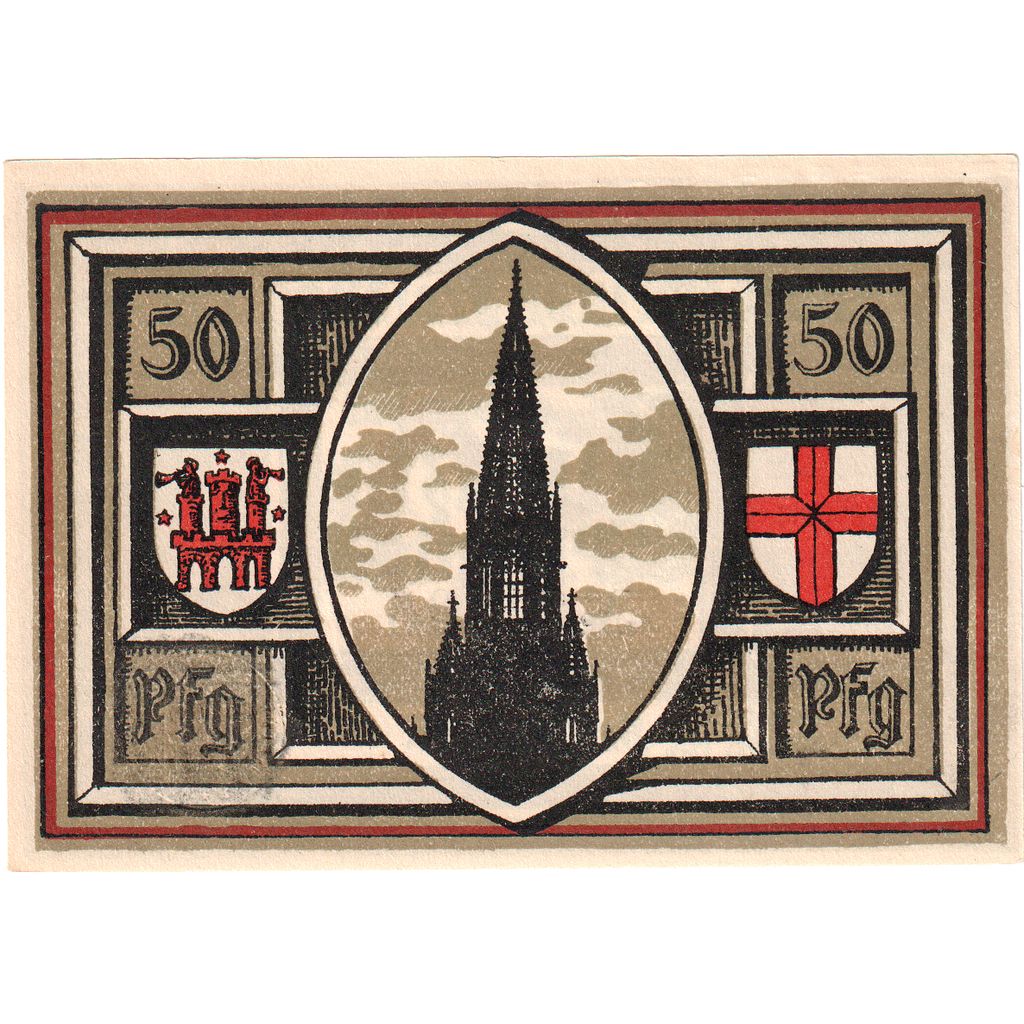 Alemania, Freiburg i. Br. Stadt, 50 Pfennig, UNC
