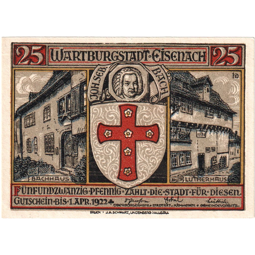 Allemagne, Eisenach, 25 Pfennig, 1920-04-01, SPL