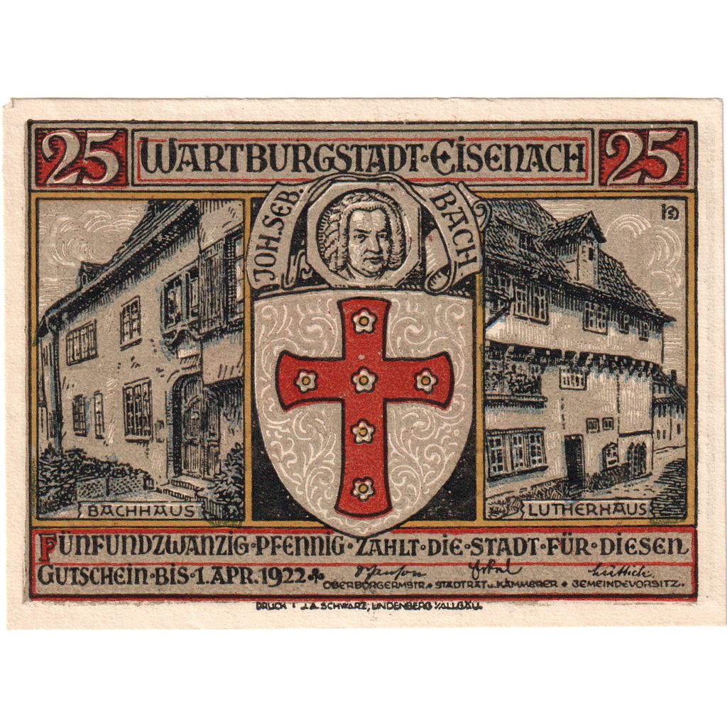 Duitsland, Eisenach, 25 Pfennig, 1920-04-01, SPL