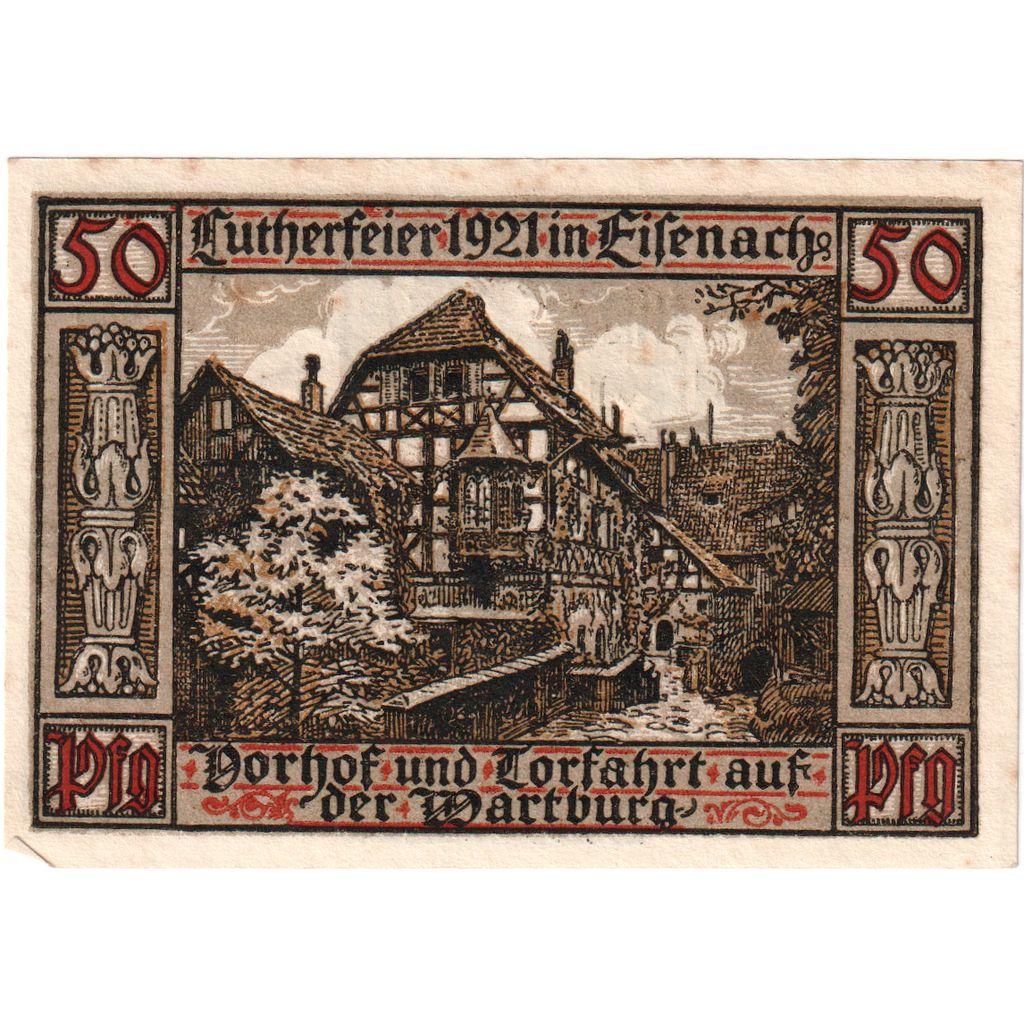 Niemcy, Eisenach, 50 Pfennig, 1921-05-31, UNC(63)