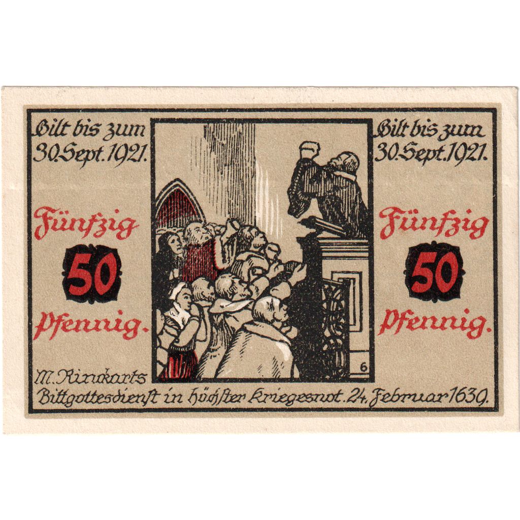 Alemania, Eilenburg Stadt, 50 Pfennig, 1921-09-30, SC