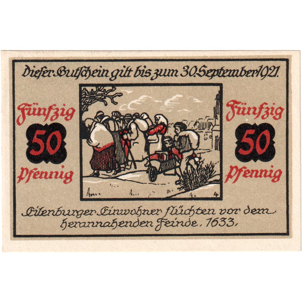 Alemania, Eilenburg Stadt, 50 Pfennig, 1921-09-30, SC