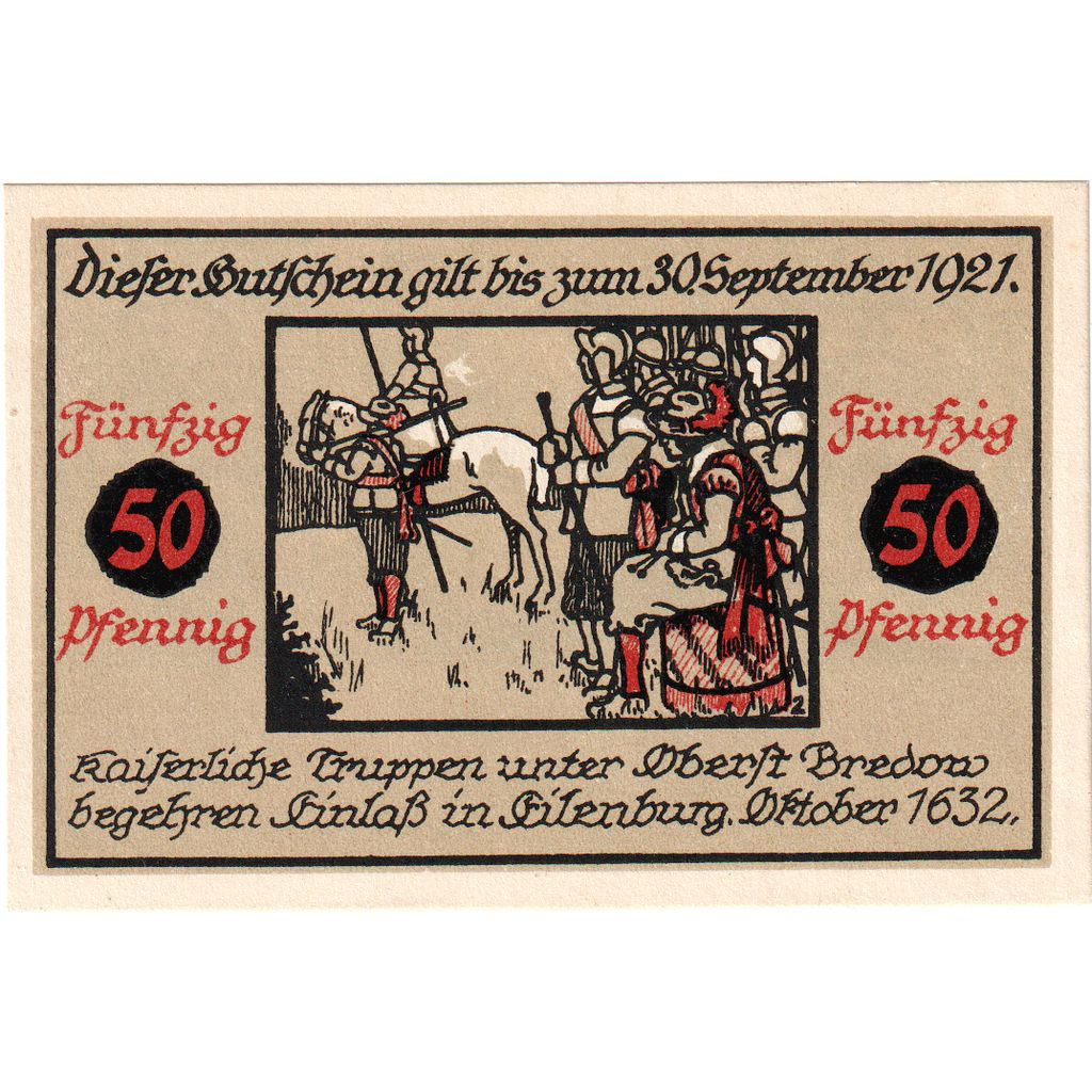 Alemania, Eilenburg Stadt, 50 Pfennig, 1921-09-30, SC