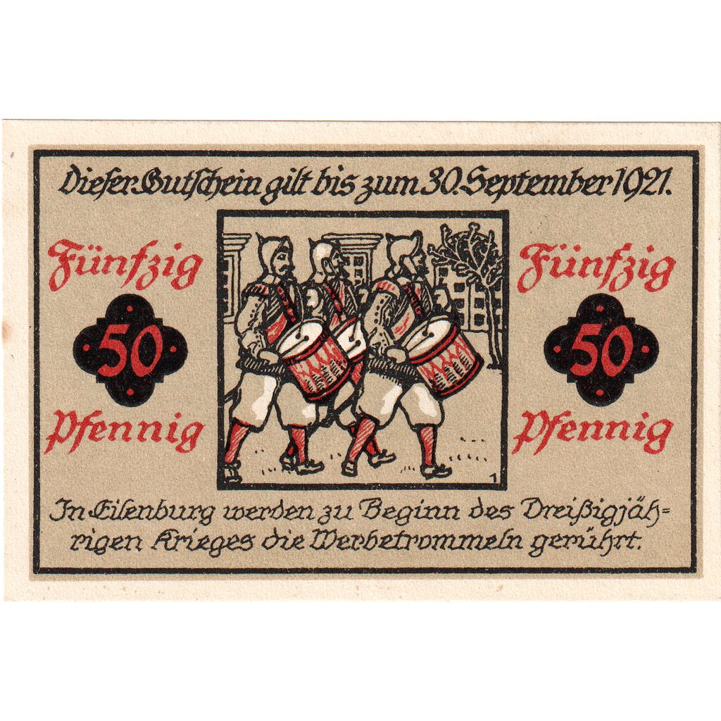Alemania, Eilenburg Stadt, 50 Pfennig, 1921-09-30, SC