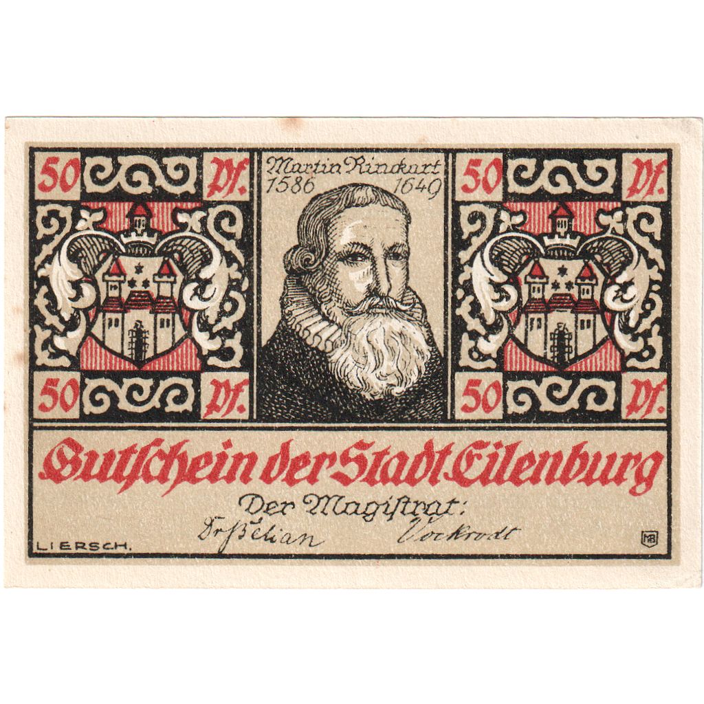 Alemania, Eilenburg Stadt, 50 Pfennig, 1921-09-30, SC