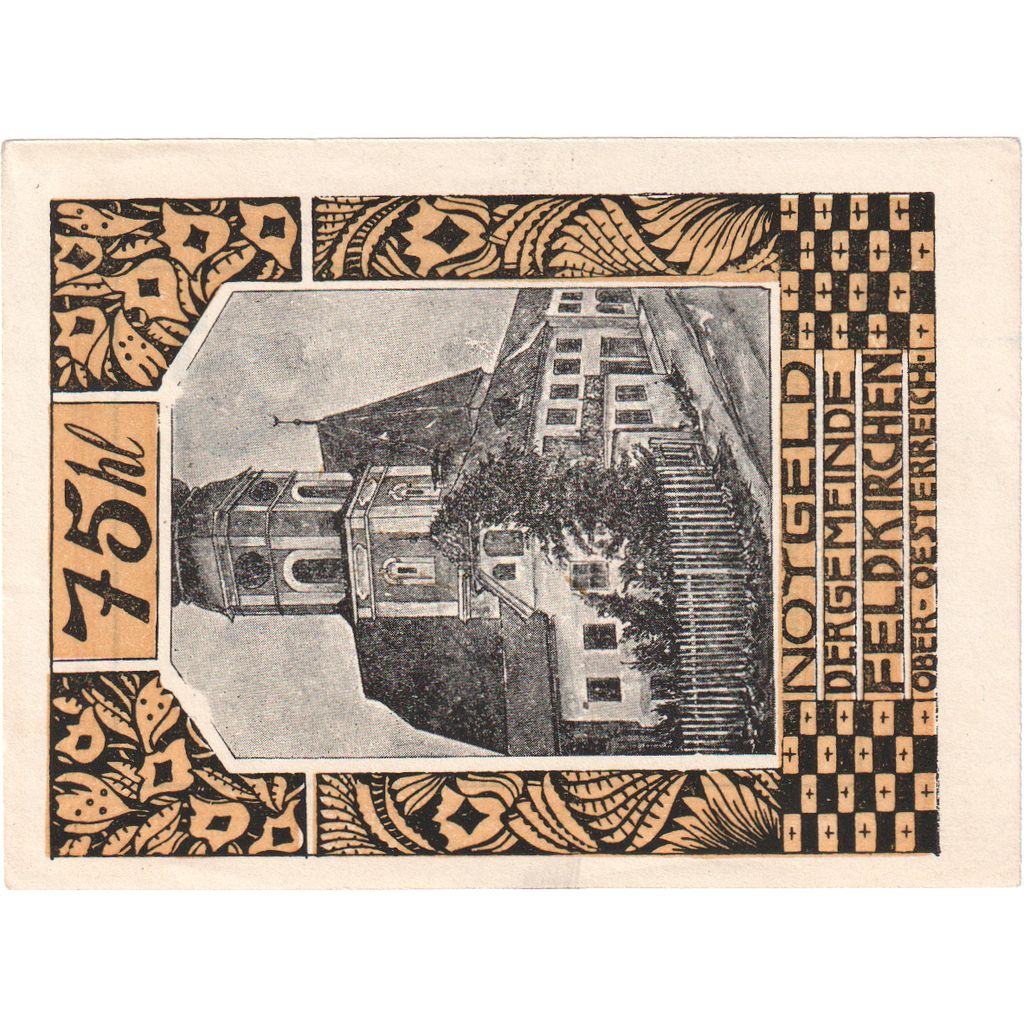 Austria, Feldkirchen, 75 Heller, 1921-03-15, UNC(63)