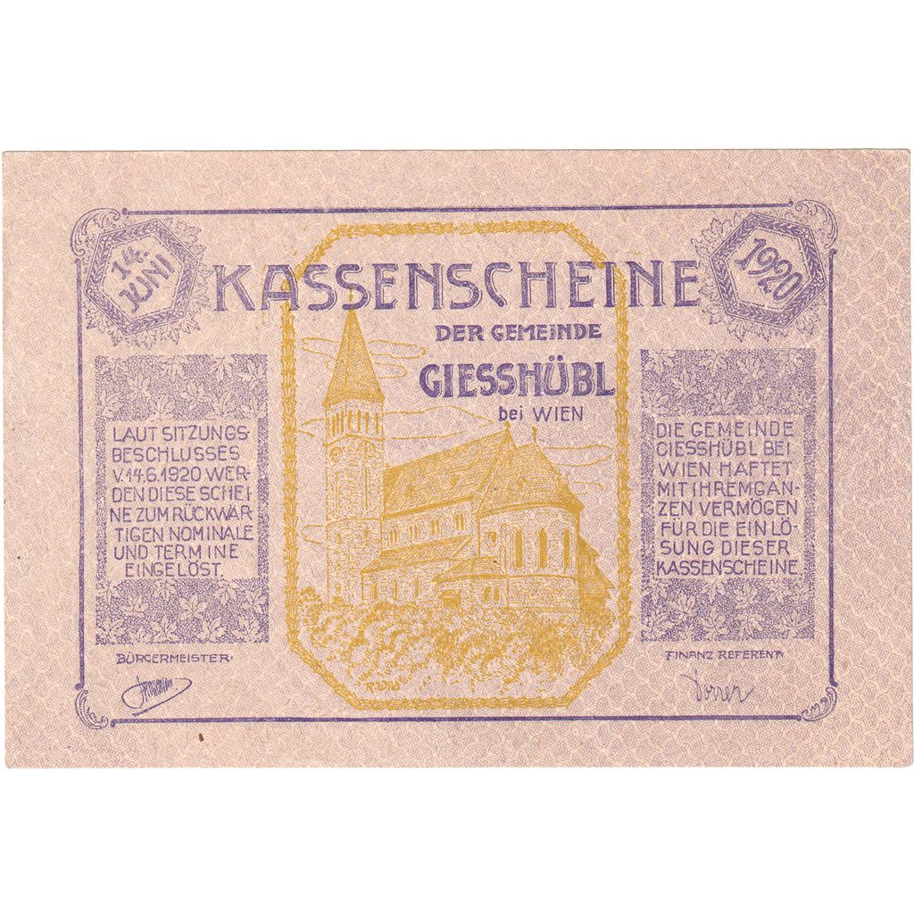 Austria, Giesshübl, 95 Heller, 1921-12-31, UNC(63)