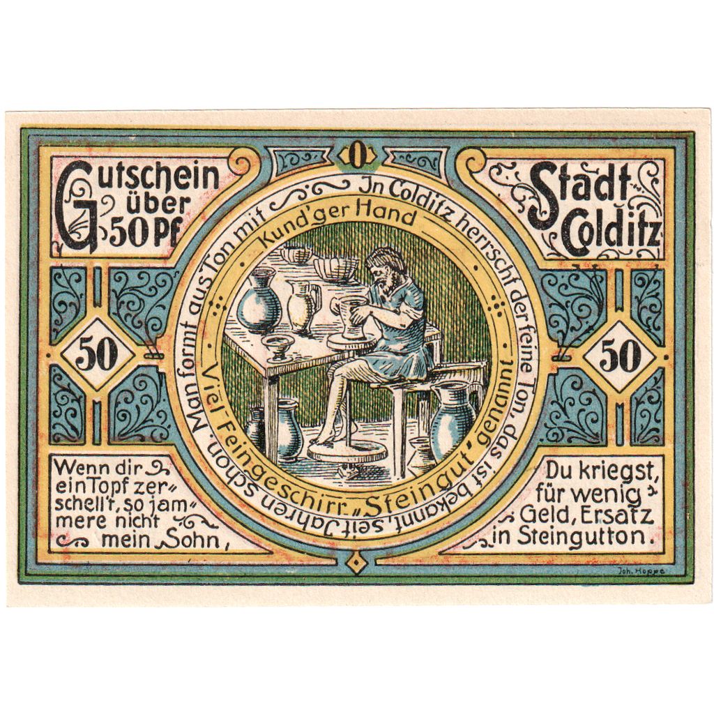 Alemania, Colditz Stadt, 50 Pfennig, 1921-09-01, SC