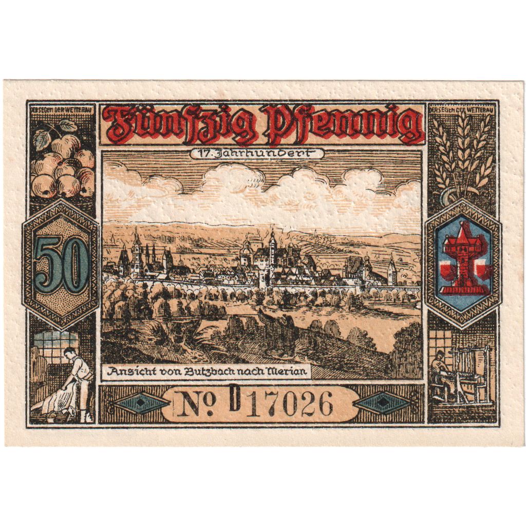 Deutschland, Butzbach, 50 Pfennig, 1921-05-06, A28390, UNZ-