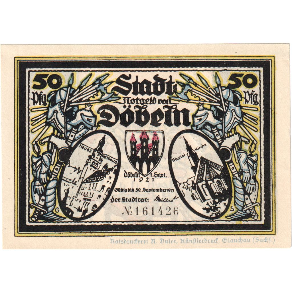 Deutschland, Dobeln, 50 Pfennig, 1921-09-01, 522713, UNZ-
