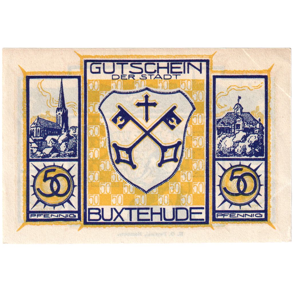 Deutschland, Buxtehude Stadt, 50 Pfennig, 1920-10-01, UNZ-
