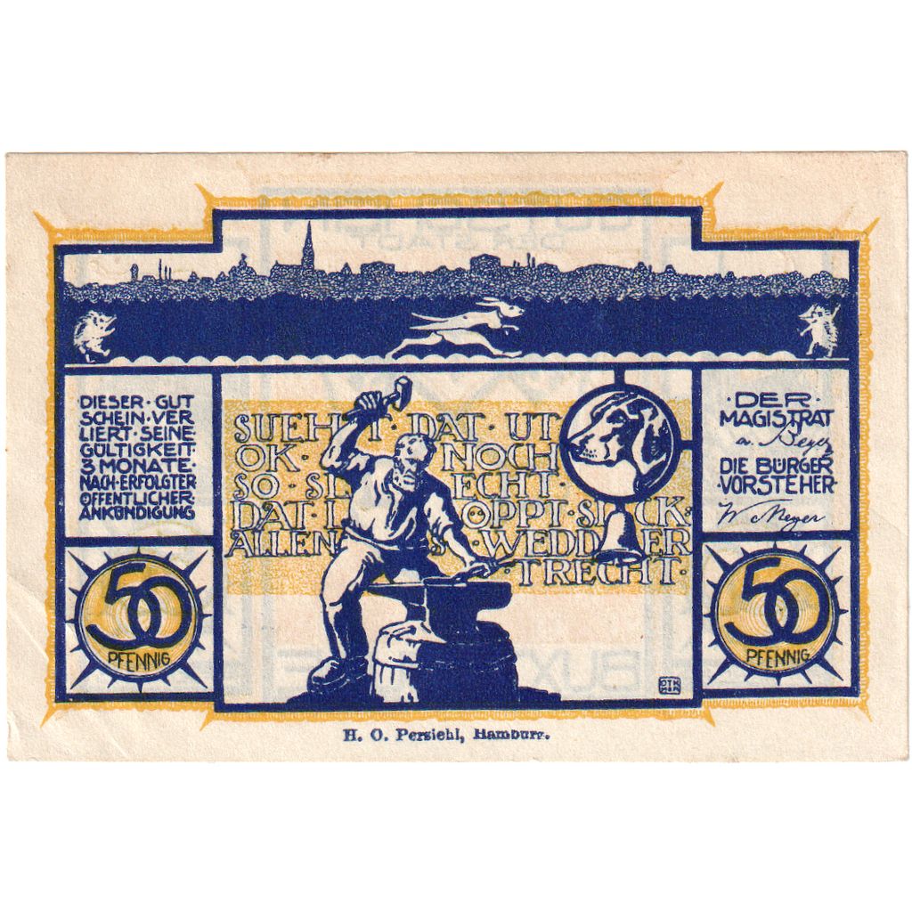 Deutschland, Buxtehude Stadt, 50 Pfennig, 1920-10-01, UNZ-