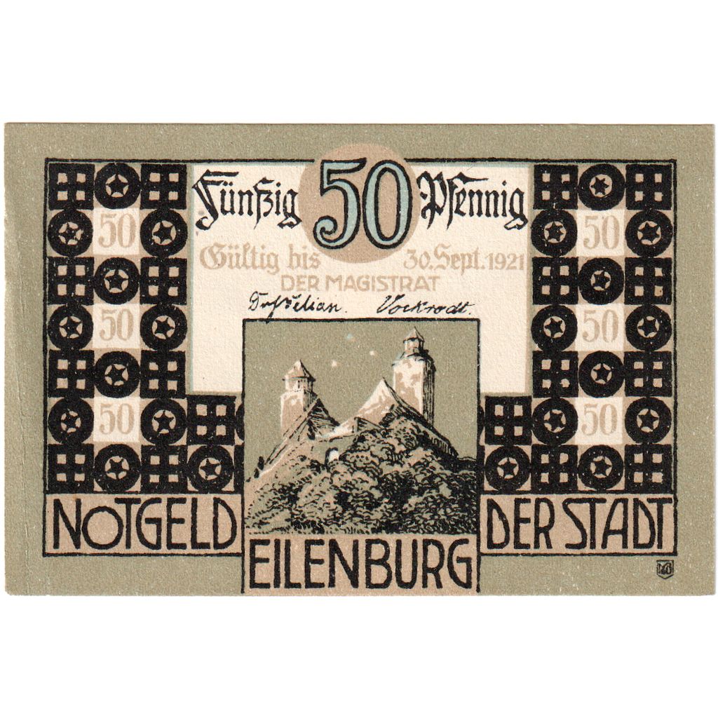 Deutschland, Eilenburg Stadt, 50 Pfennig, UNZ