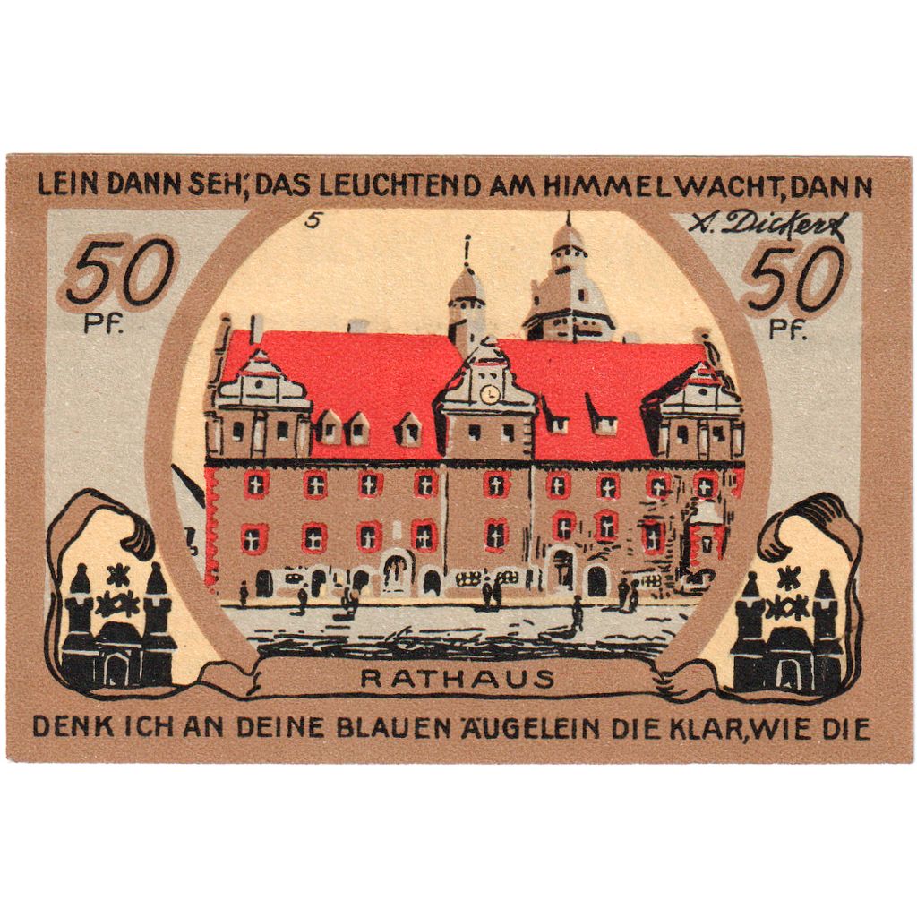 Alemania, Eilenburg Stadt, 50 Pfennig, UNC