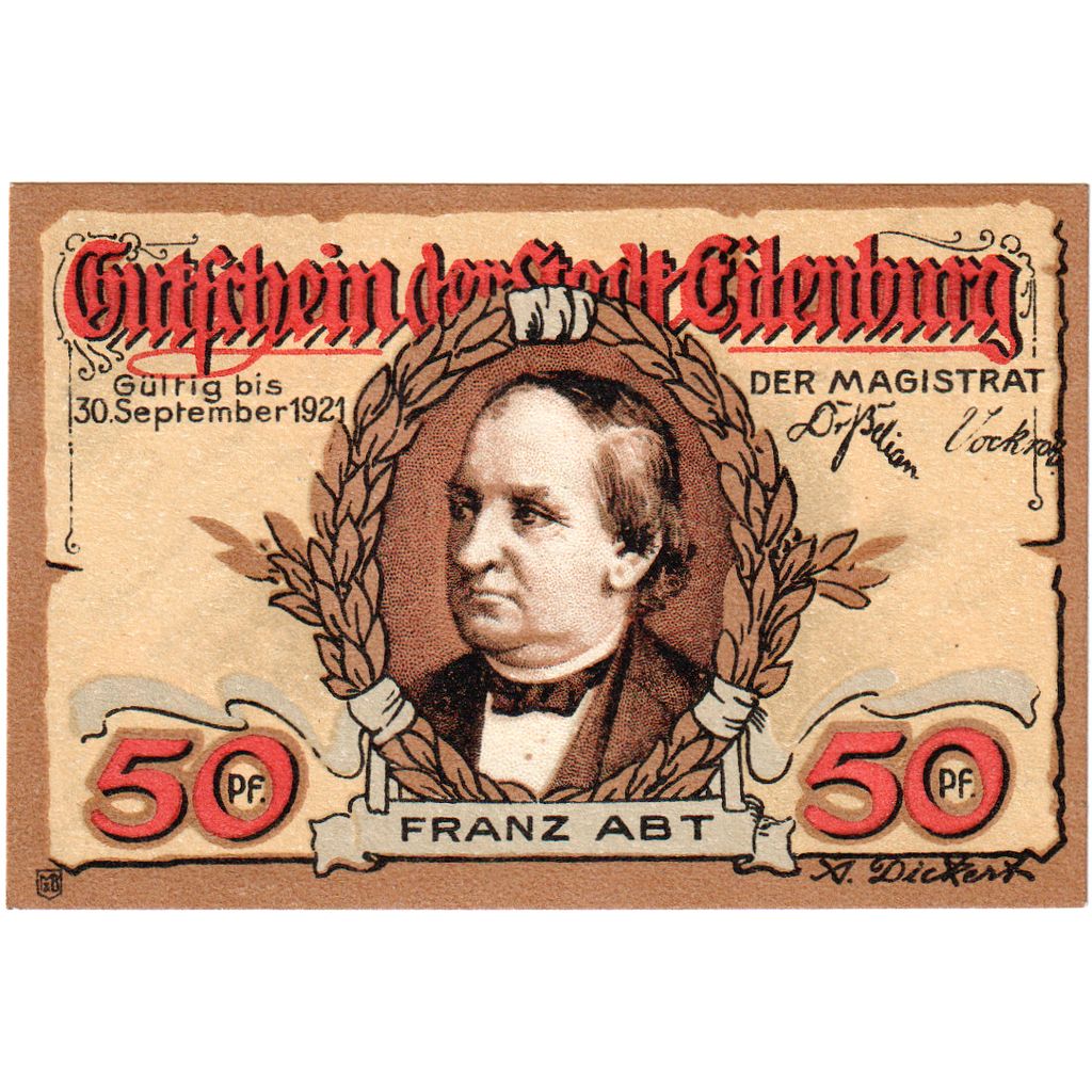 Alemania, Eilenburg Stadt, 50 Pfennig, UNC
