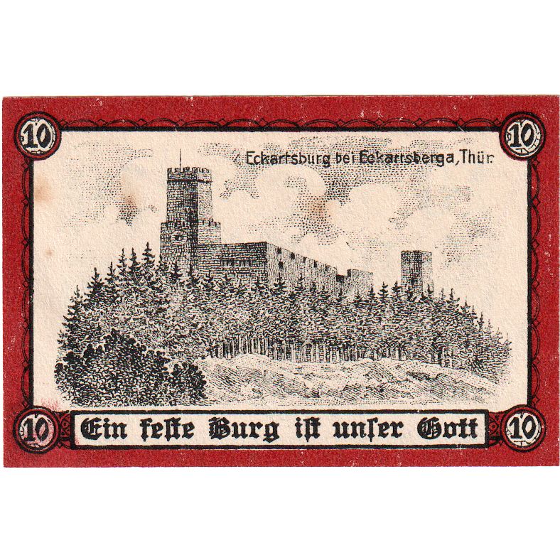 Alemania, Eckartsberga Thur. Stadt, 10 Pfennig, 1920-08-01, EBC+