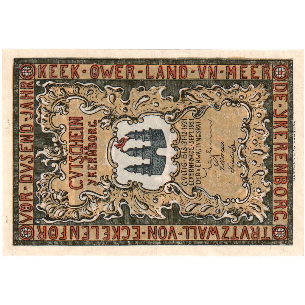 Deutschland, Eckernförde, 25 Pfennig, 1921-12-31, UNZ-