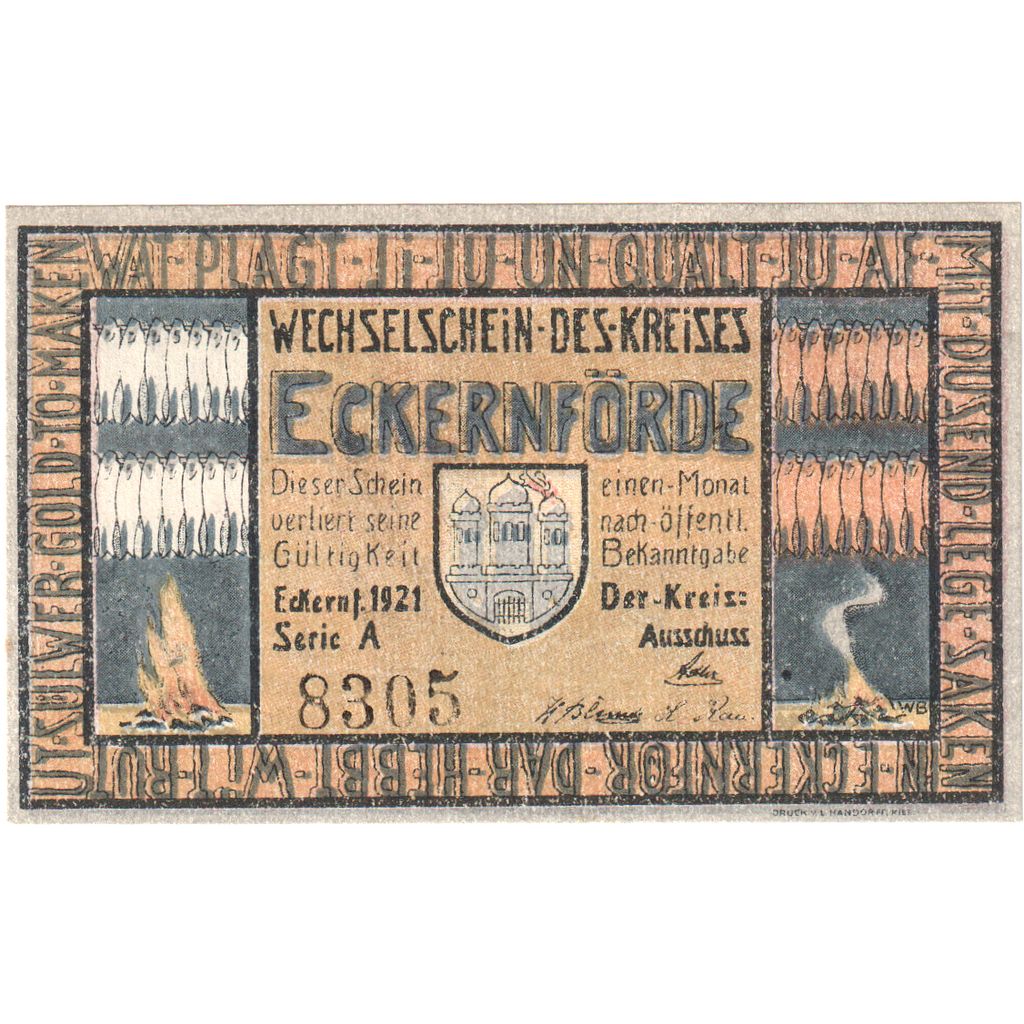 Alemania, Eckernförde, 50 Pfennig, SC