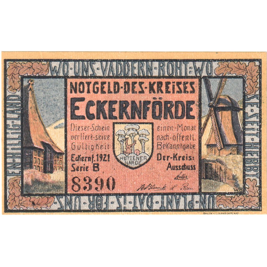 Alemania, Eckernförde, 50 Pfennig, SC
