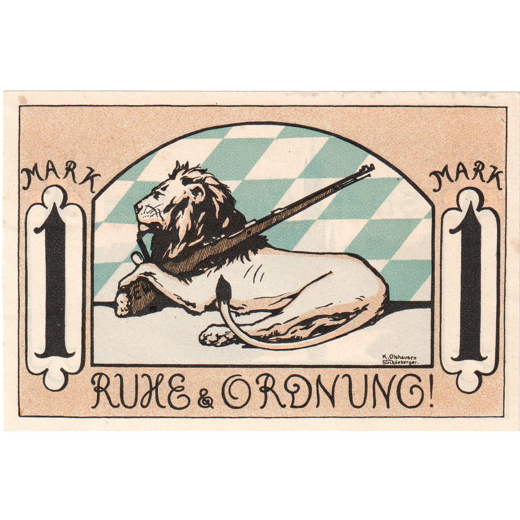 Alemania, Eggenfelden Bezirkssarkasse, 1 Mark, UNC