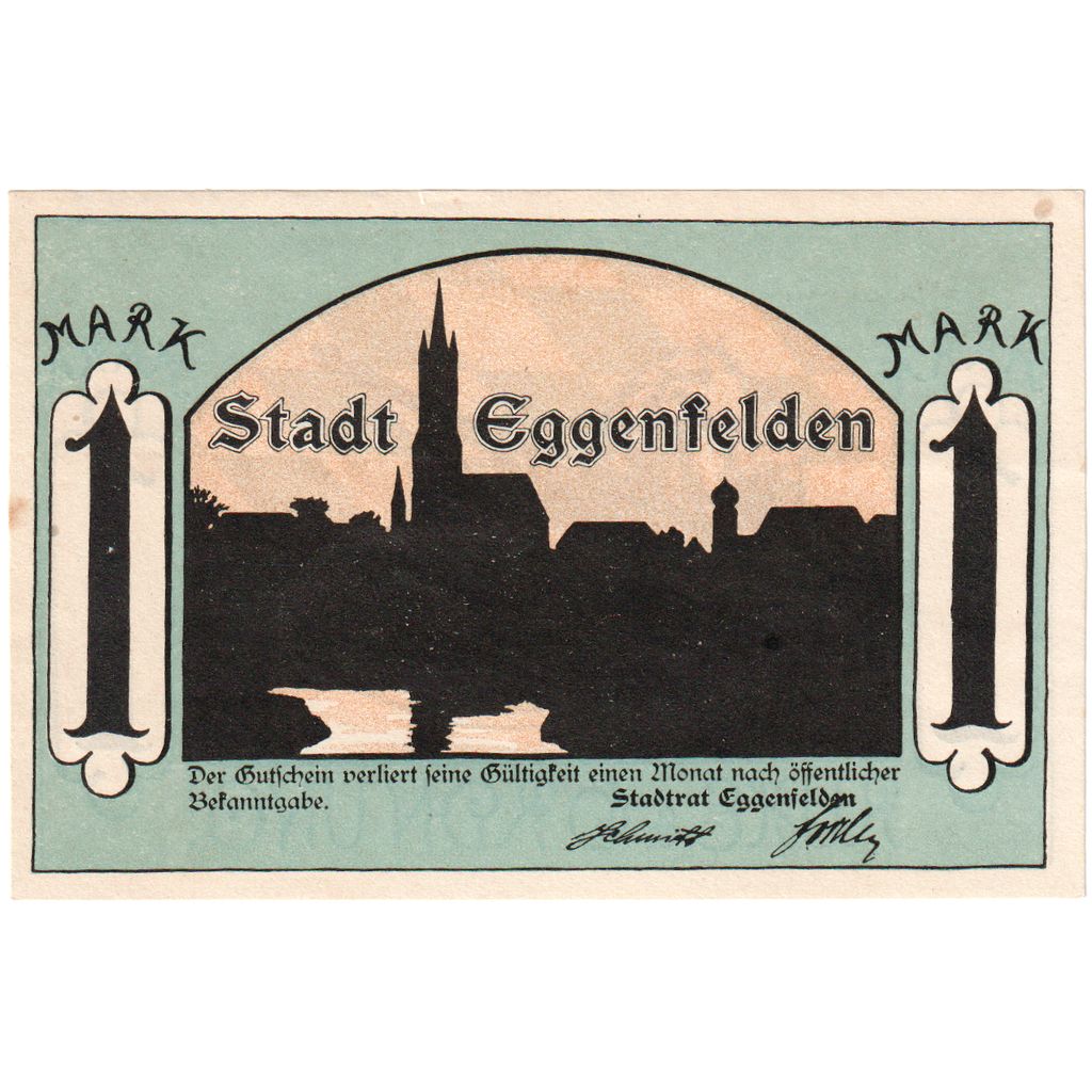 Alemania, Eggenfelden Bezirkssarkasse, 1 Mark, UNC