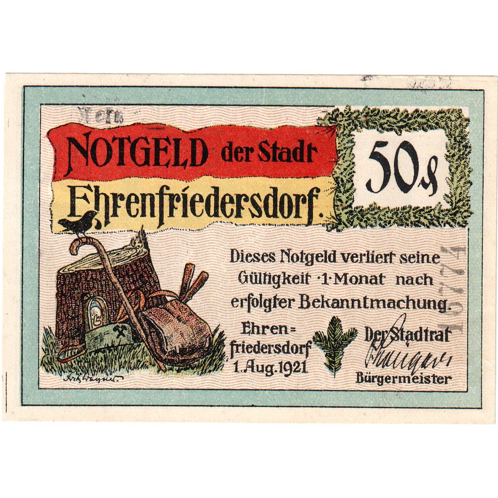 Alemania, Ehrenfriedersdorf, 50 Pfennig, SC