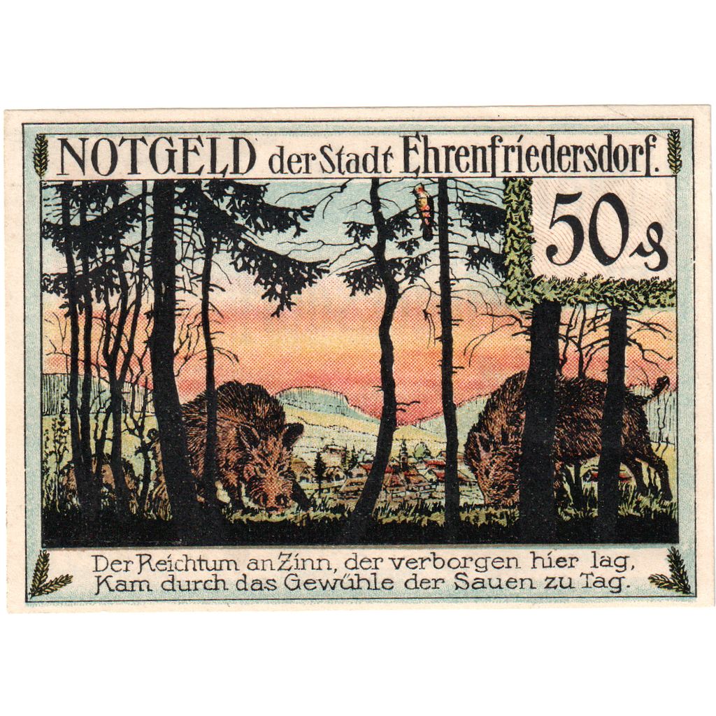 Alemania, Ehrenfriedersdorf, 50 Pfennig, SC