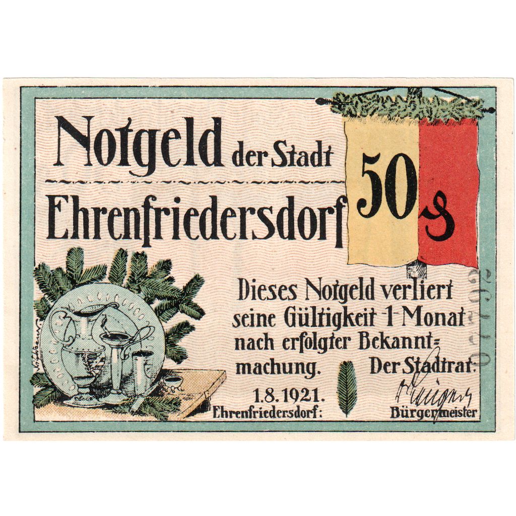 Alemania, Ehrenfriedersdorf, 50 Pfennig, SC