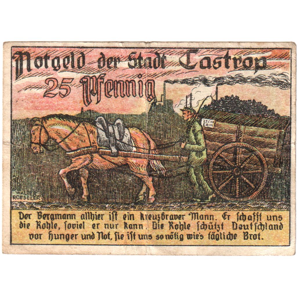 Alemania, Castrop, 25 Pfennig, UNC