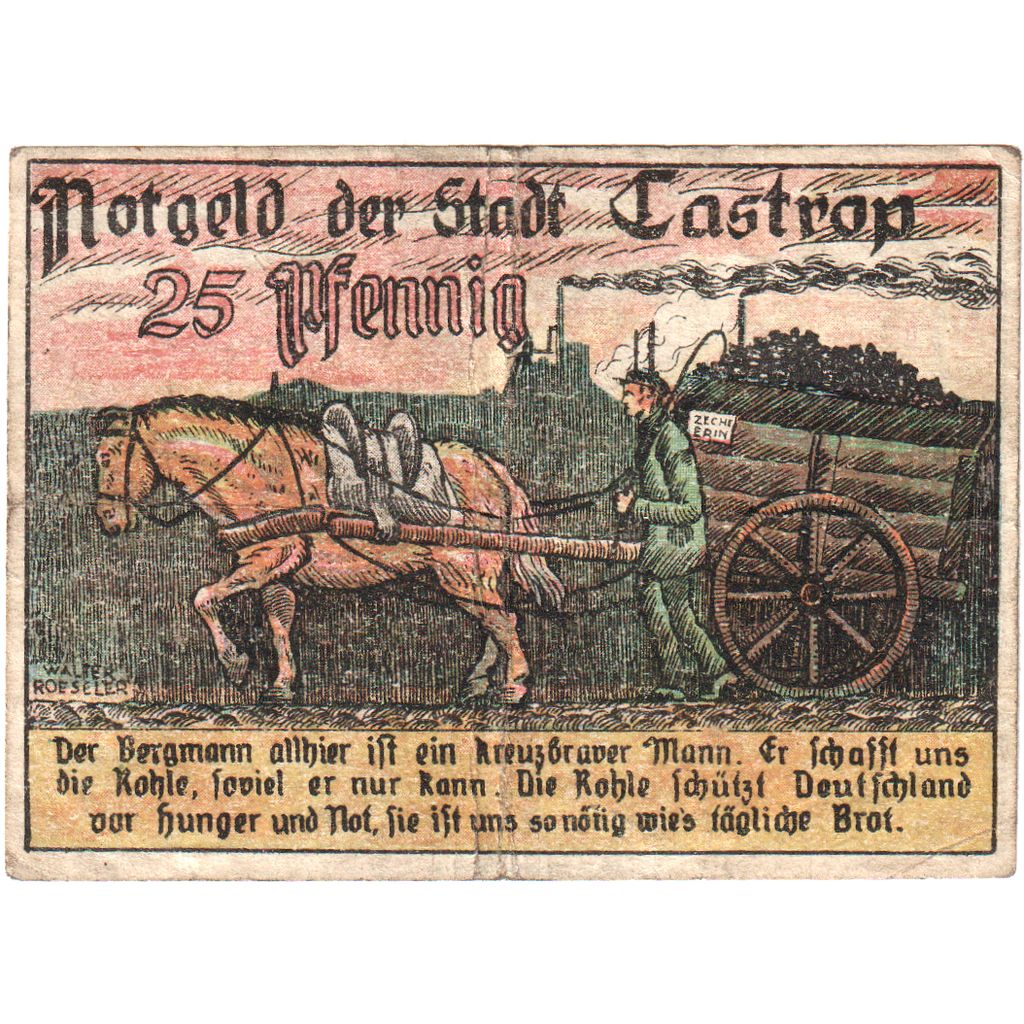 Alemania, Castrop, 25 Pfennig, UNC