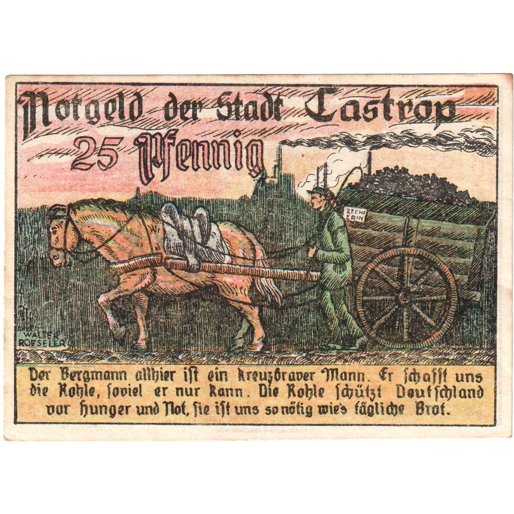 Alemania, Castrop, 25 Pfennig, UNC