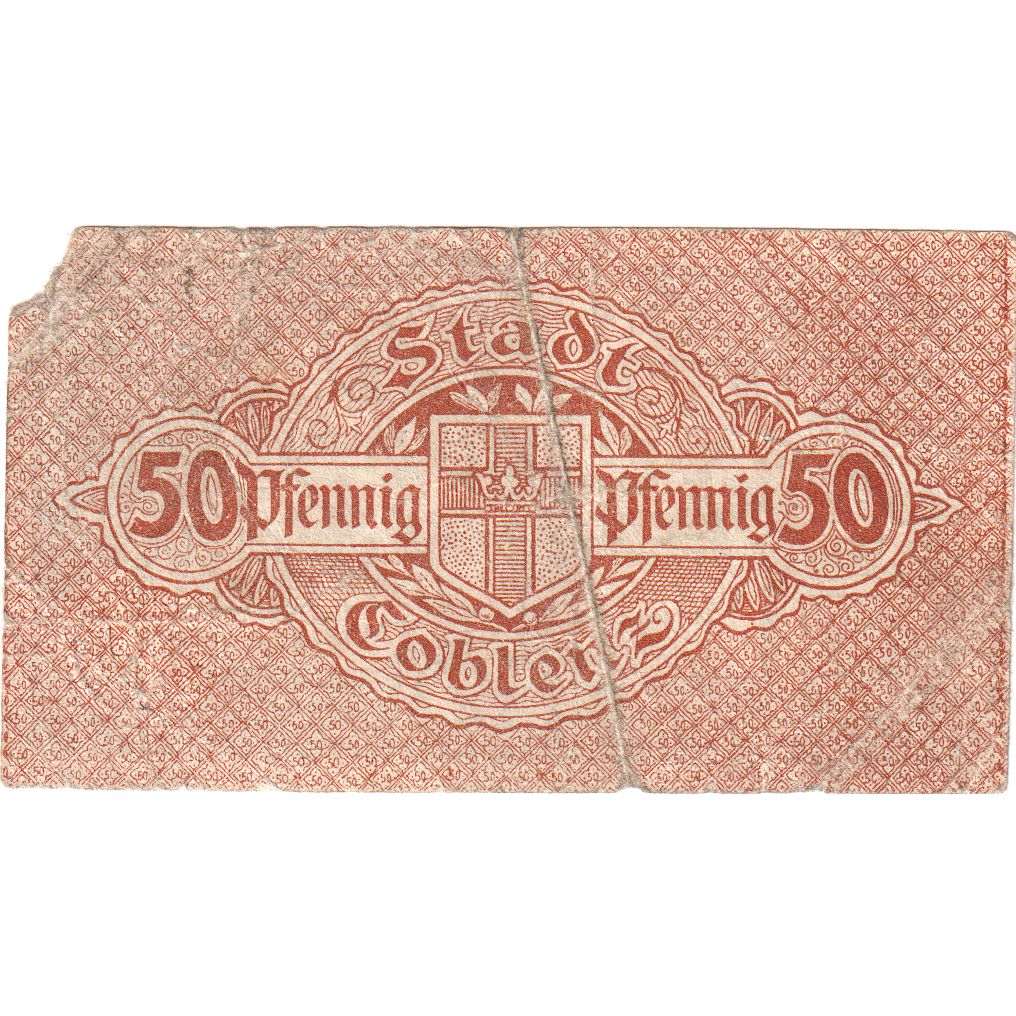 Alemania, Coblenz Stadt, 50 Pfennig, EBC