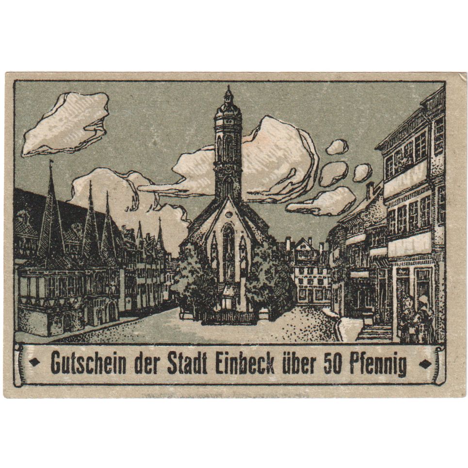 Alemania, Einbeck Stadt, 50 Pfennig, 1920-12-20, EBC