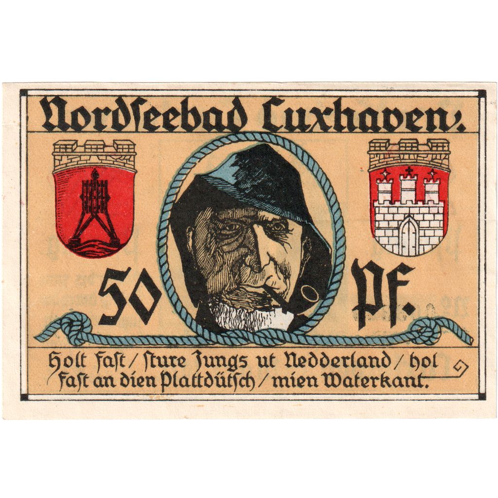 Allemagne, Cuxhaven Stadt, 50 Pfennig, SUP+