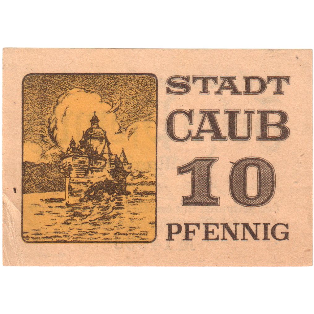 Alemania, Caub, 10 Pfennig, SC