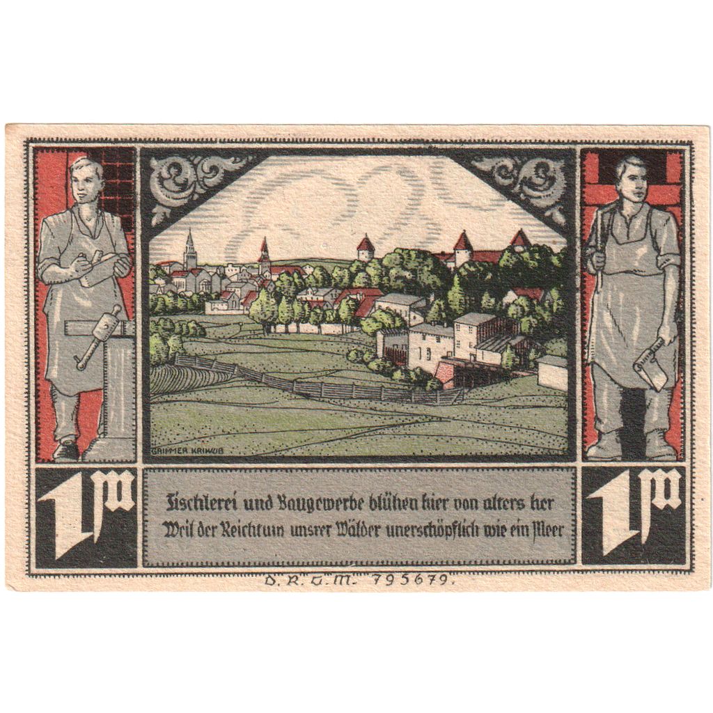 Alemania, Bütow, 1 Mark, EBC+