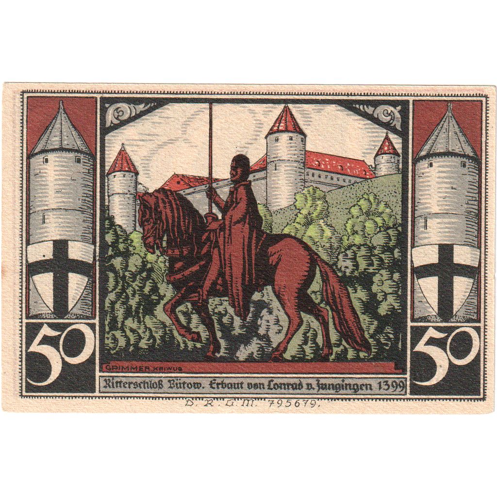 Alemania, Bütow, 50 Pfennig, EBC+