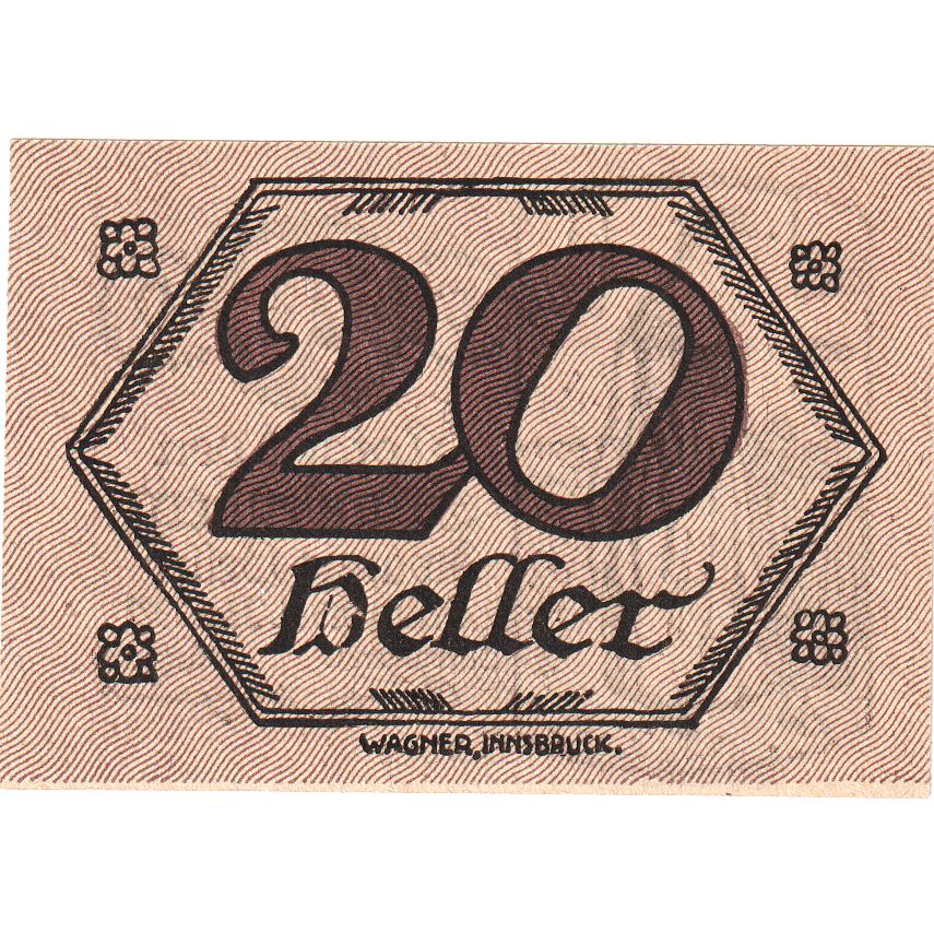 Autriche, Brandenberg, 20 Heller, 1920-12-31, SPL