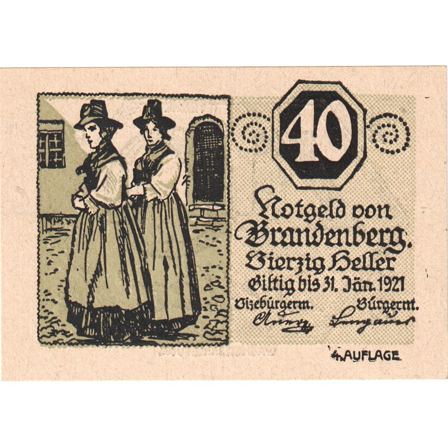 Österreich, Brandenberg, 40 Heller, 1920-12-31, UNZ-