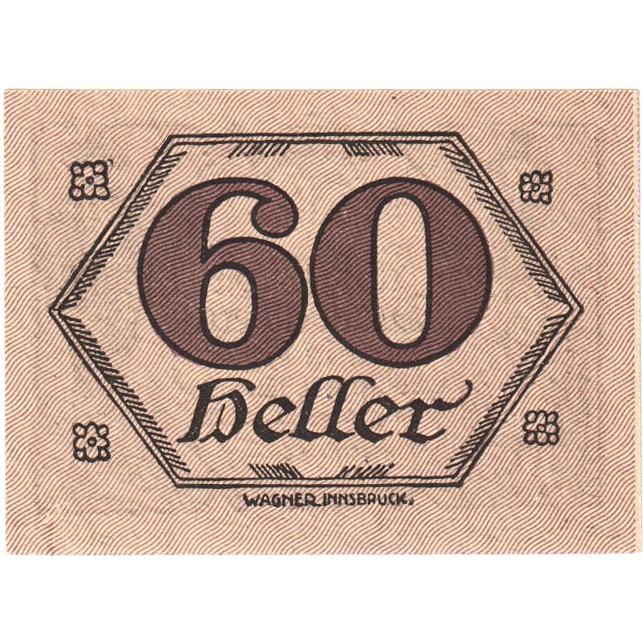 Autriche, Brandenberg, 60 Heller, 1920-12-31, SPL