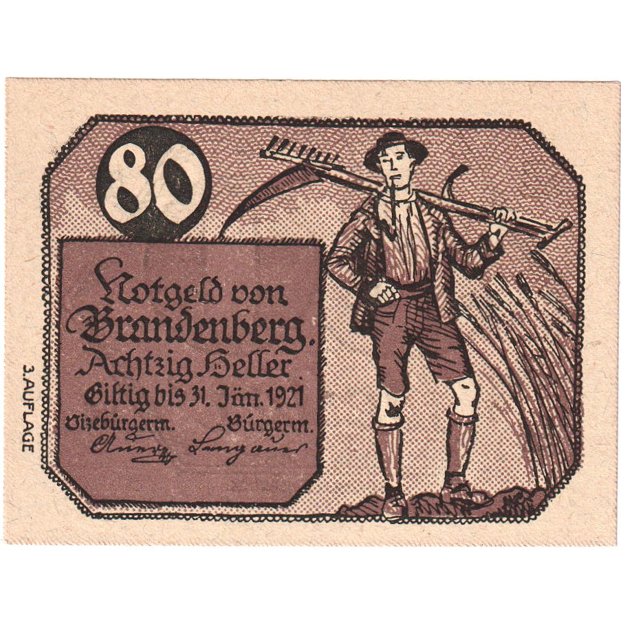 Österreich, Brandenberg, 80 Heller, 1920-12-31, UNZ-