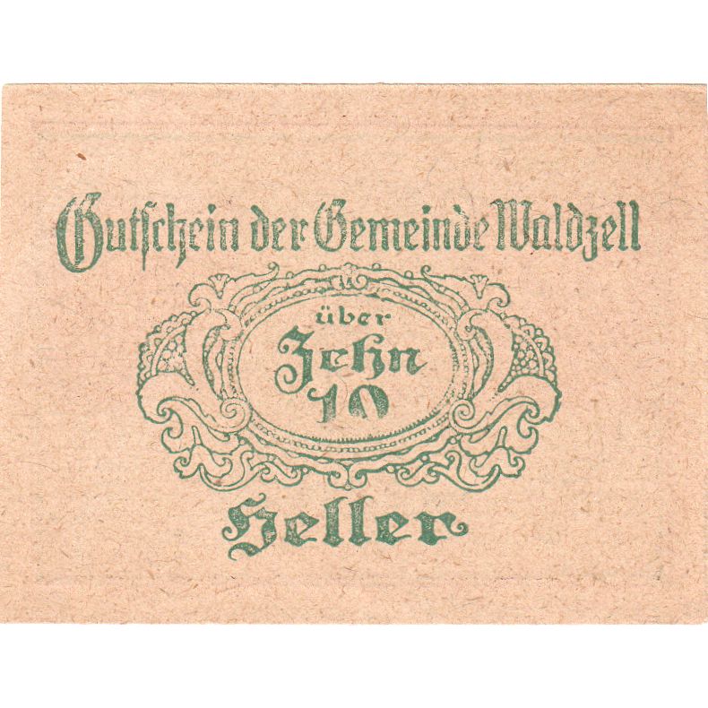 Austria, Waldzell, 10 Heller, UNC(63)
