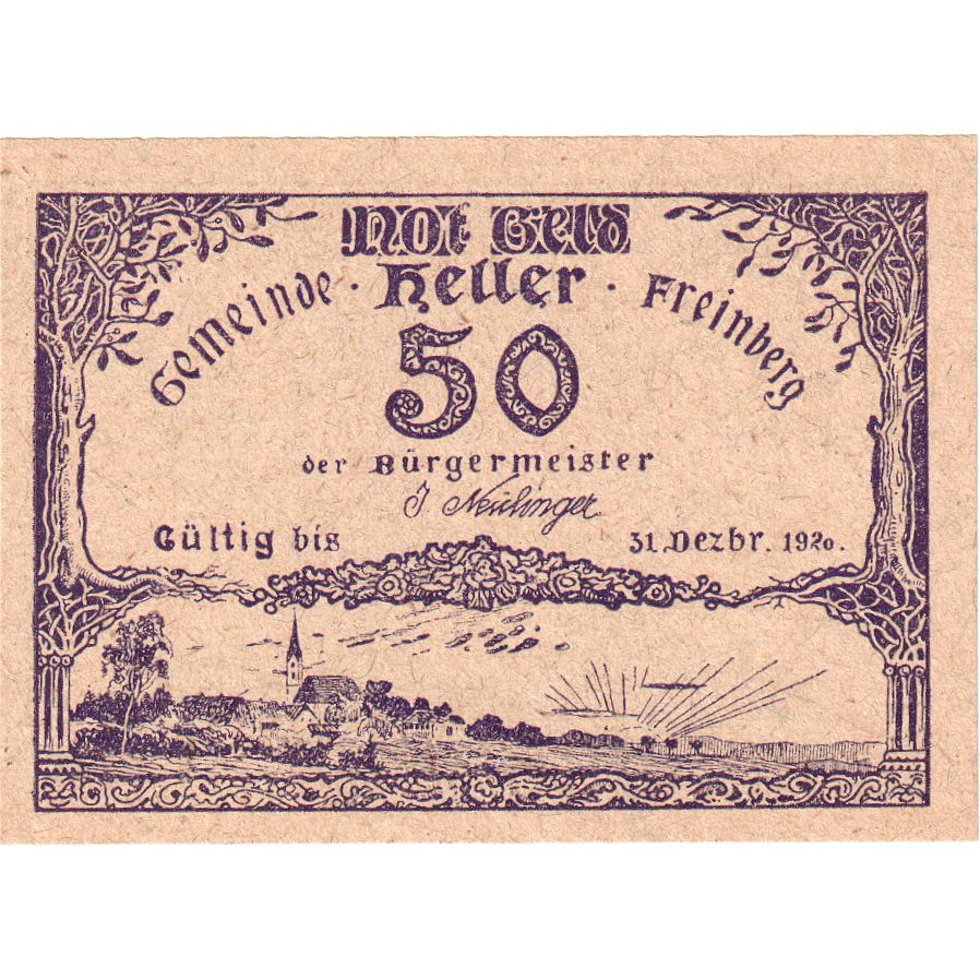 Áustria, Freinberg, 50 Heller, 1920-12-31, UNC(63)