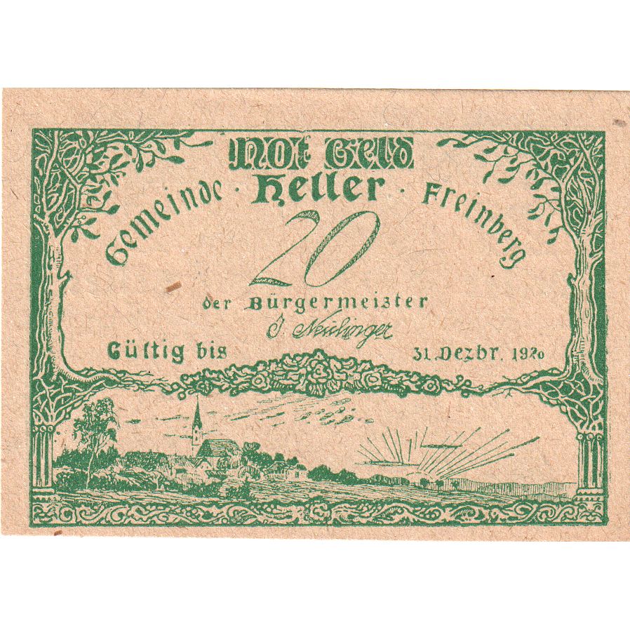 Oostenrijk, Freinberg, 20 Heller, 1920-12-31, SPL