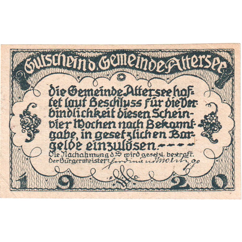 Oostenrijk, Attersee, 10 Heller, SPL