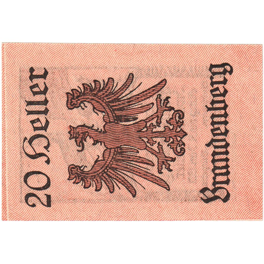 Oostenrijk, Brandenberg, 20 Heller, 1920-12-31, SPL