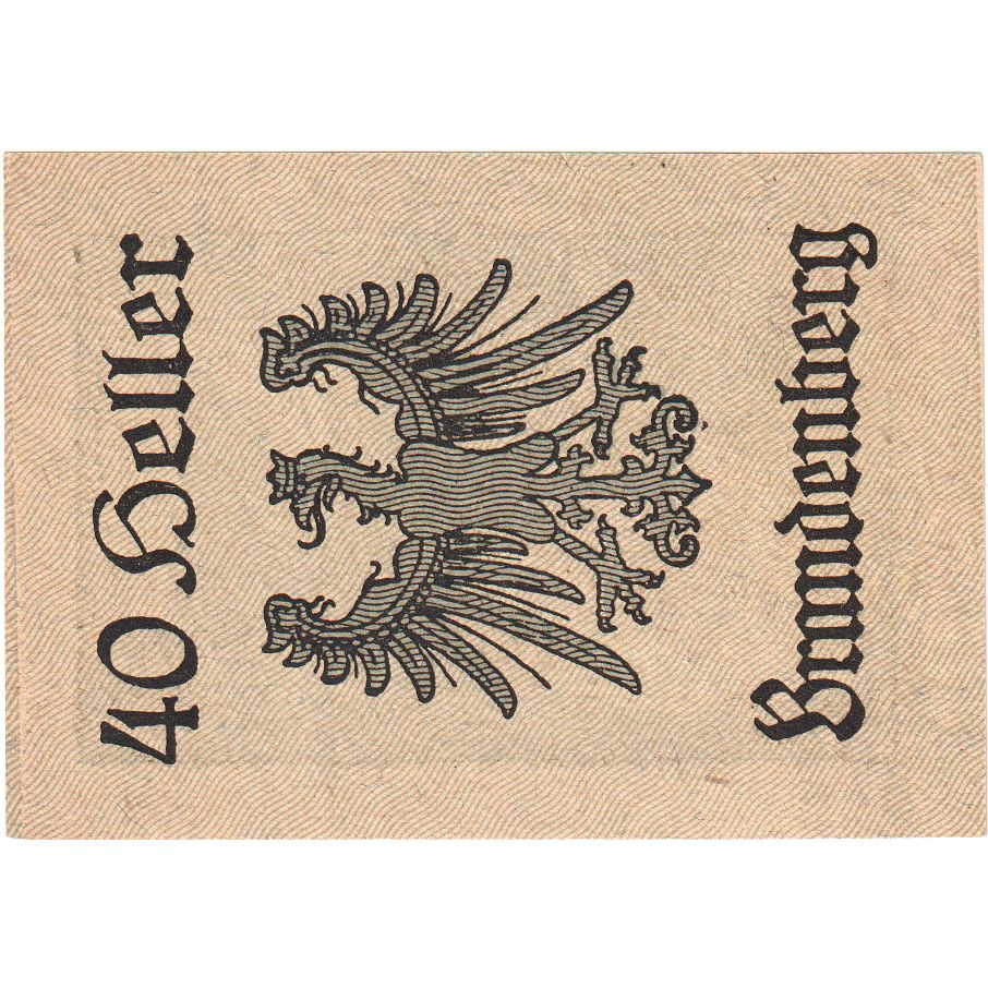 Áustria, Brandenberg, 40 Heller, 1920-12-31, UNC(63)