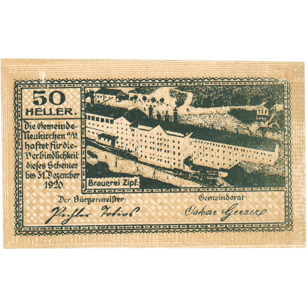 Österreich, Neukirchen, 50 Heller, 1920-12-31, VZ