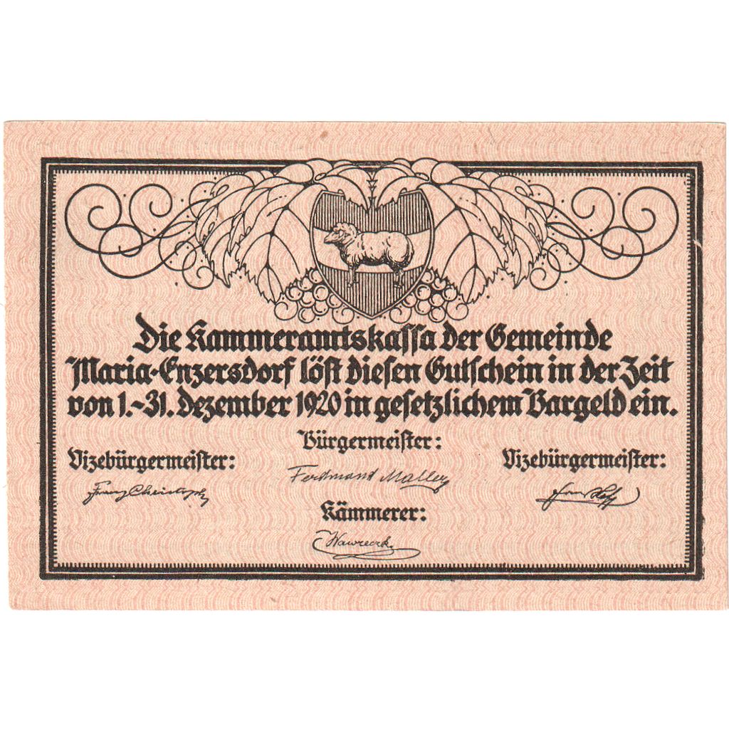 Austria, Maria-Lazendorf, 10 Heller, 1920-06-30, UNC(63)