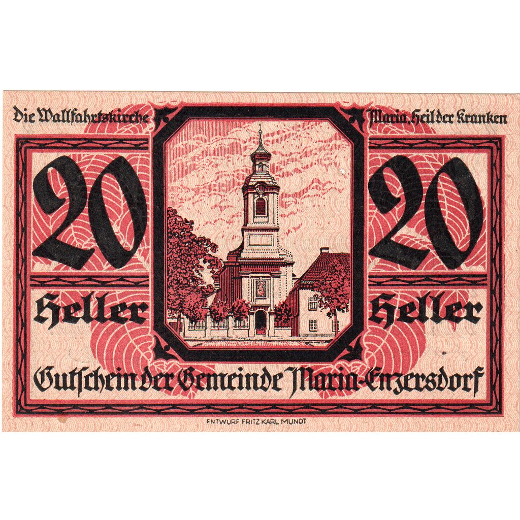 Austria, Maria-Lazendorf, 20 Heller, 1920-06-30, SPL